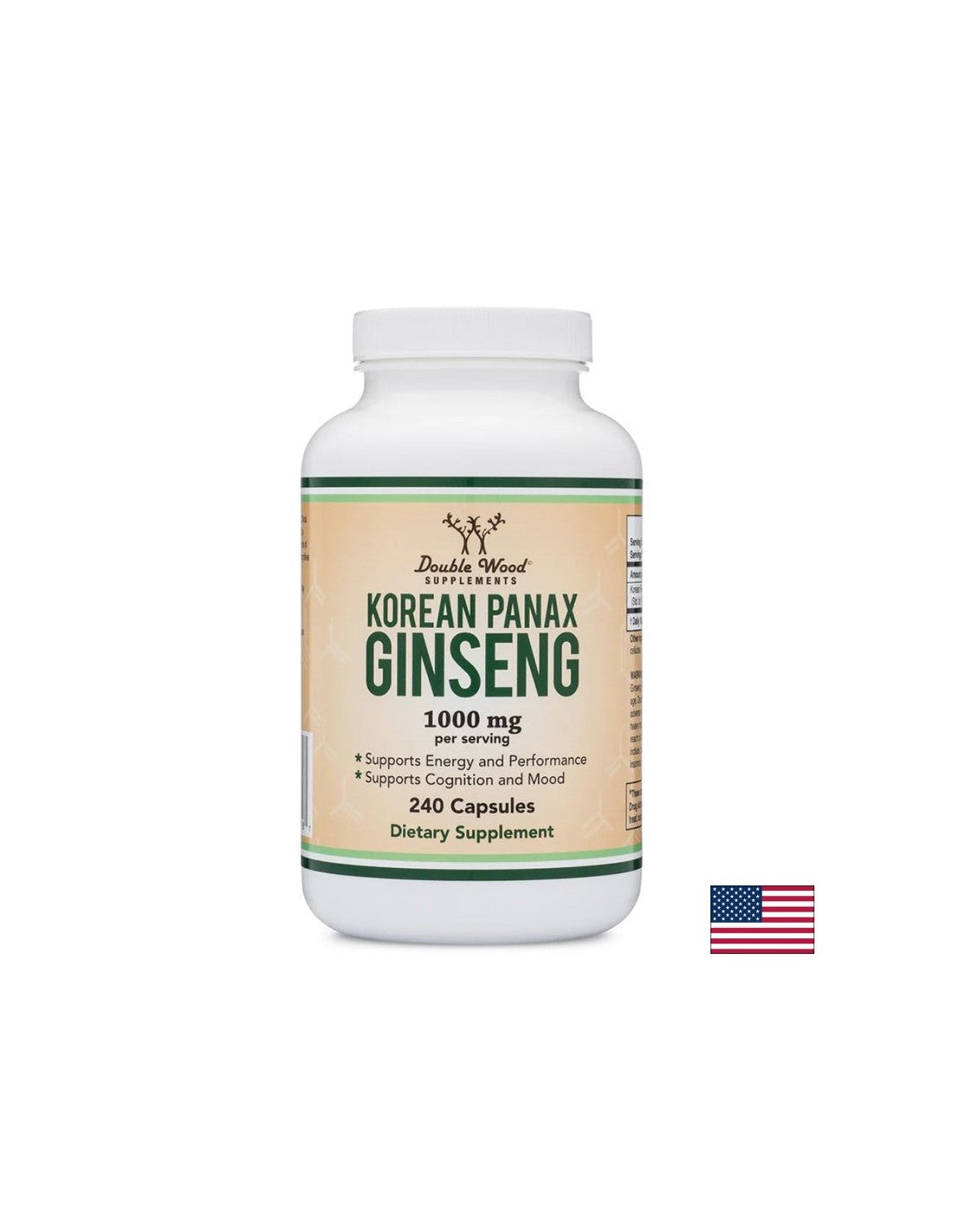 Korean Panax Ginseng - Kórejský ženšen, 240 kapsúl <tc>Double Wood</tc>