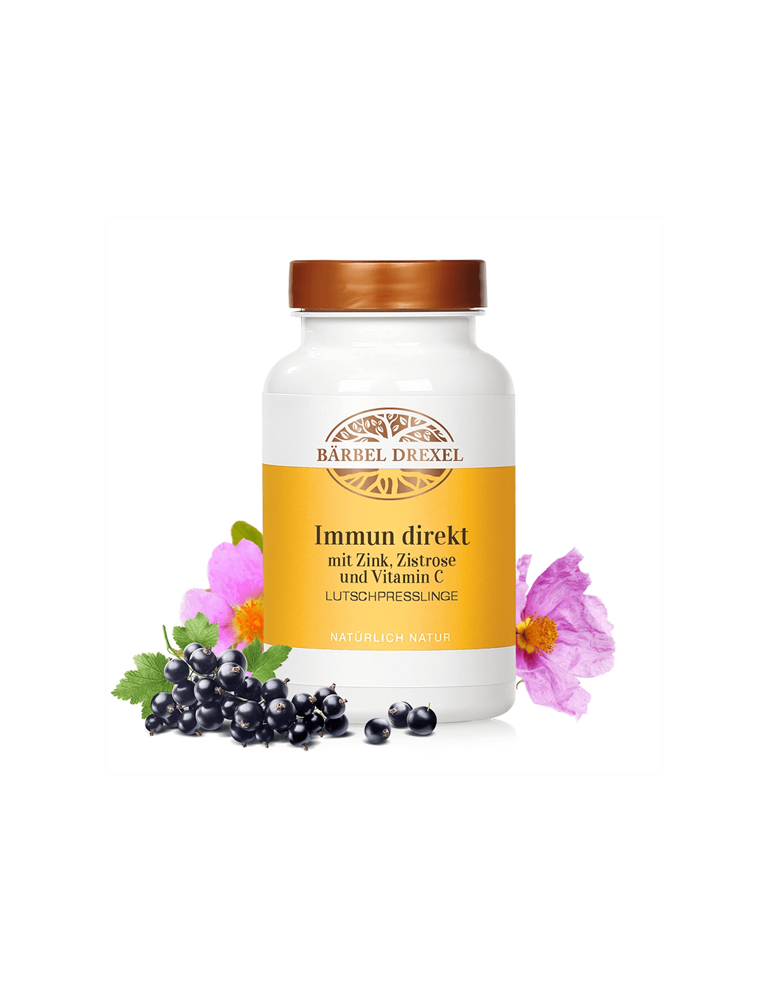 Bolesť v krku a kašeľ - zinok, cistus, vitamín C a L-histidín, 360 pastiliek <tc>Bärbel Drexel</tc>