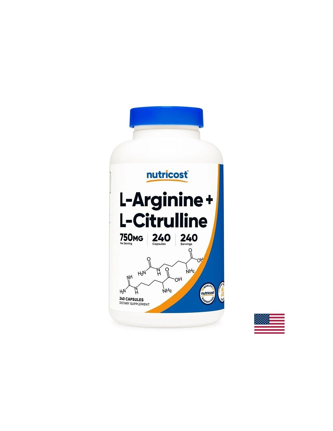 Tón a energia-L-arginín + L-citrullín (L-arginín + L-citrullín), 500 mg + 250 mg, 240 kapsúl