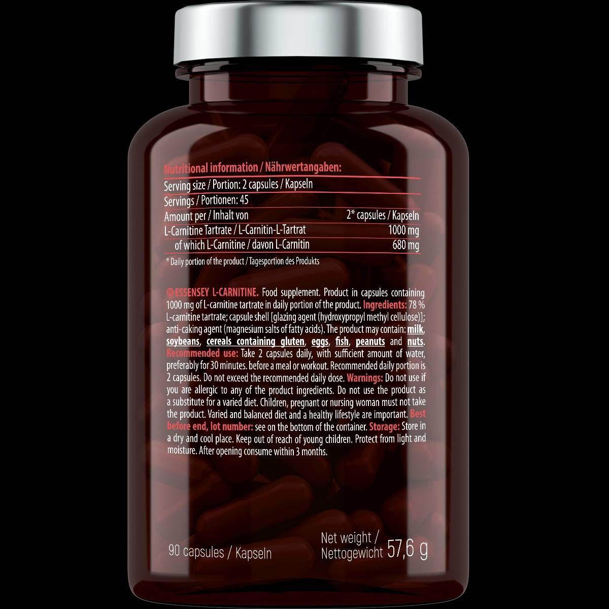 L -karnitín 500 mg - 90 kapsúl