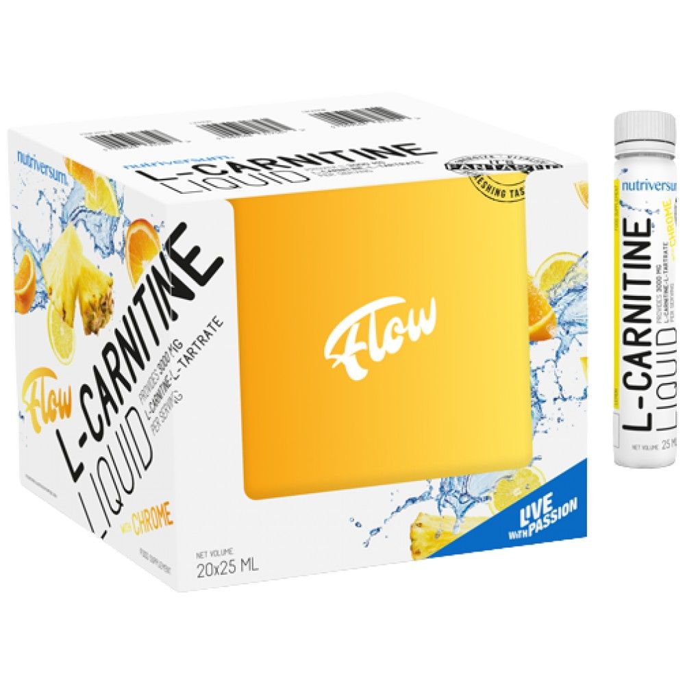 Kvapalný výstrel L-Karnitín 3000 | s chrómom - 20 x 25 ml