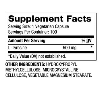 L-Tyrosín 500 mg / 100 čiapky