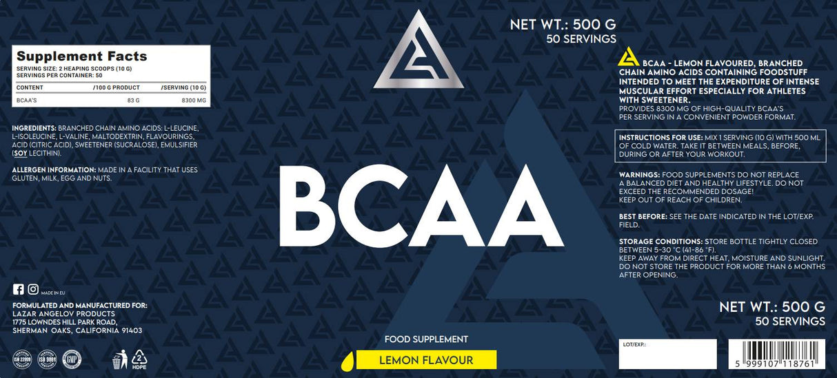 LA BCAA prášok - 500 gramov