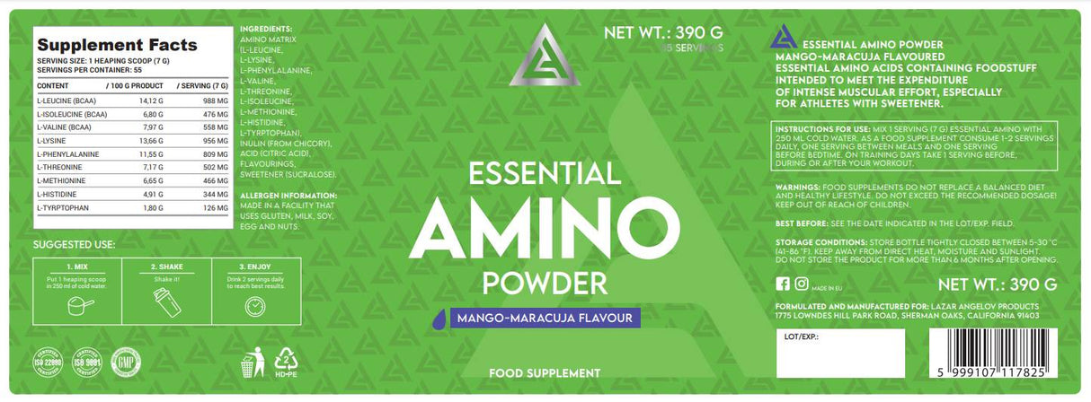 LA Esential Amino Prášok EAA - 390 gramov