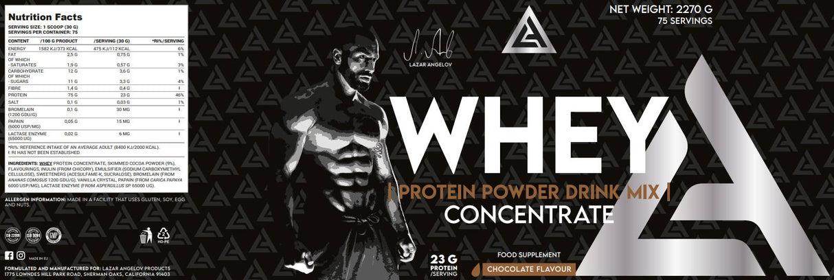 LA srvátka Proteínový prášok Mix | Koncentrát - 2270 gramov