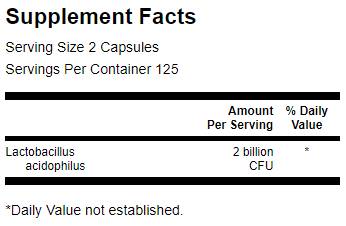 Lactobacillus acidophilus 2 miliardy kapsúl CFU 250