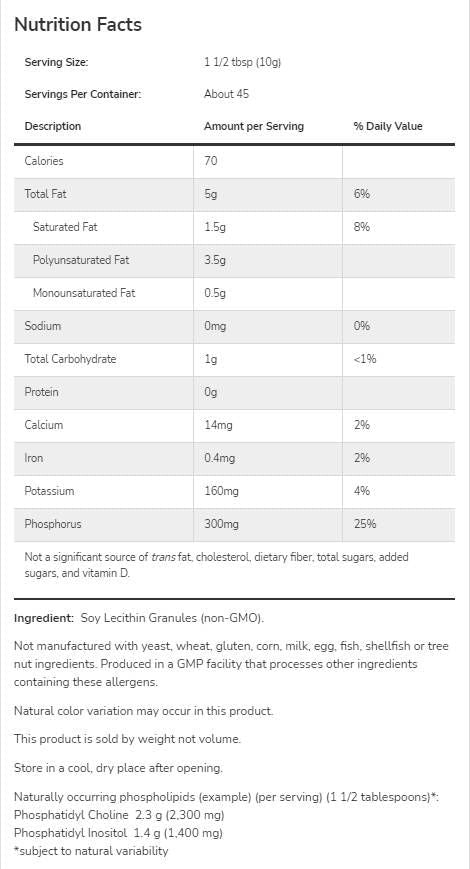 Lecitín granules non -GMO - 907 gramov