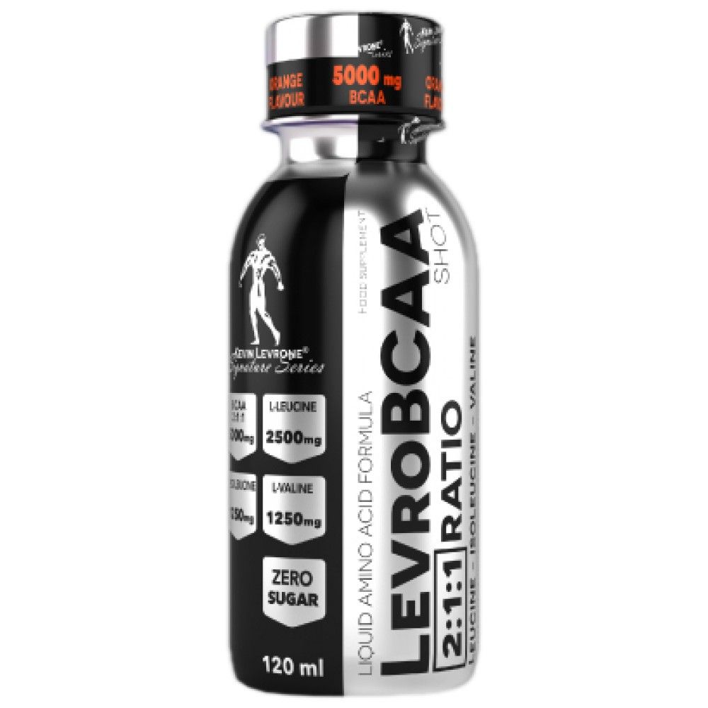 Levrobcaa Shot / 5000 mg BCAA s nulovým cukrom - 12 x 120 ml