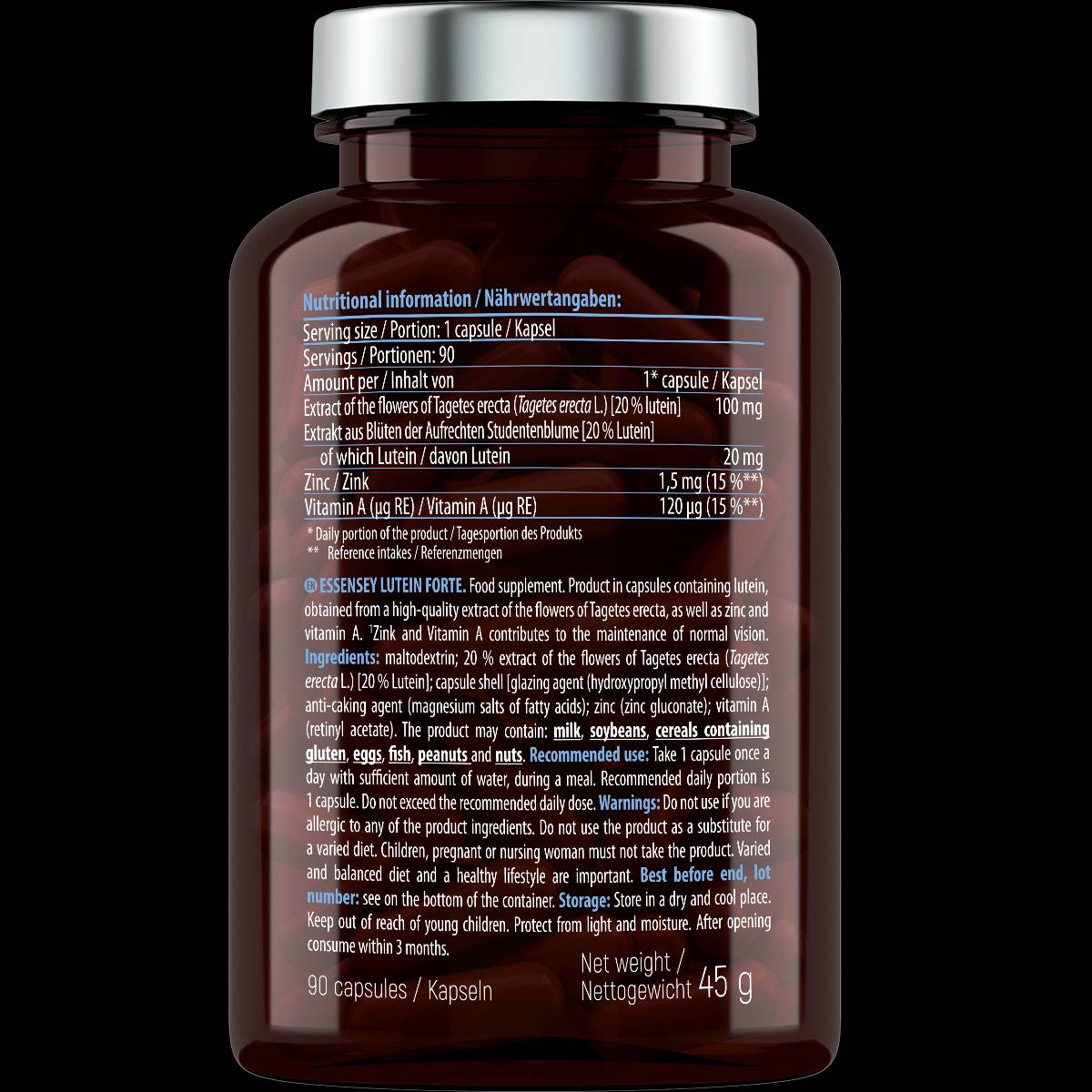 Lutein Forte 20 mg | so zinkom a vitamínom A - 90 kapsúl