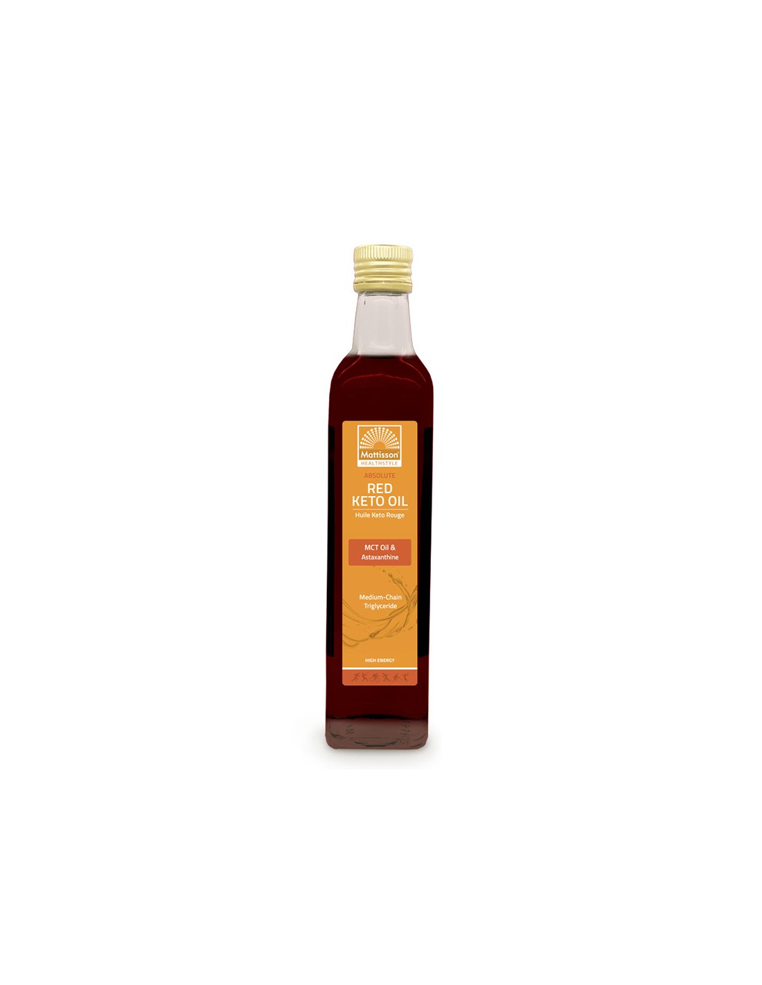 Červený keto olej - MCT olej a astaxantín, 500 ml <tc>Mattisson Healthstyle</tc>