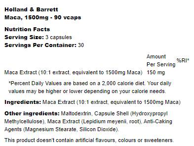 Maca 1500 mg - 90 kapsúl