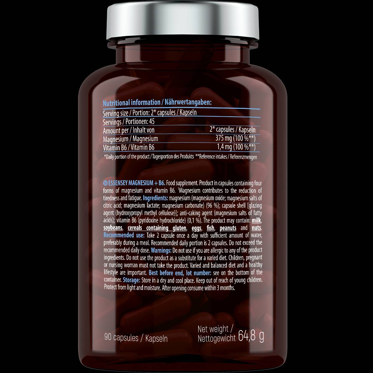 Horčík 187,5 mg + b6 - 90 kapsúl