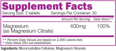 Citrát horčíka 400 mg - 60 tabliet