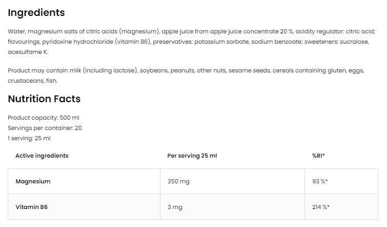 Horčík kvapalina 500 ml