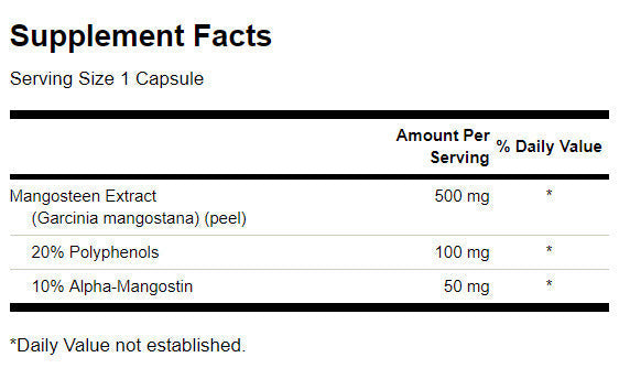 Mangostane štandardizované 500 mg - 90 kapsúl