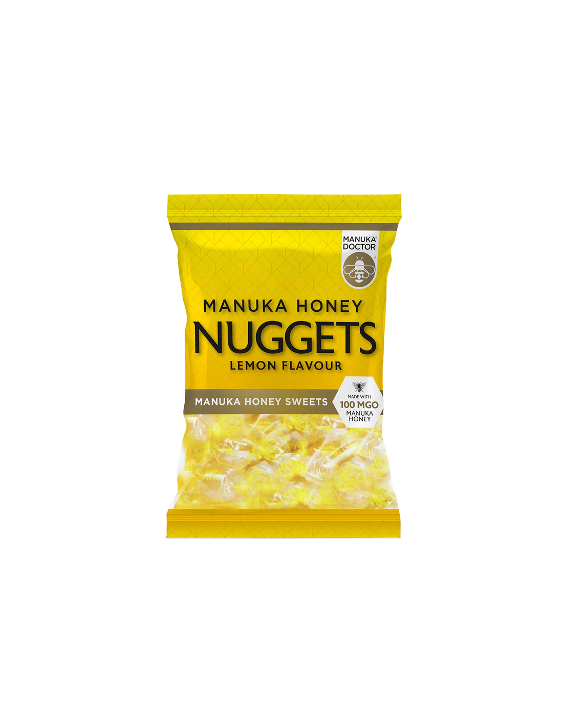 Manuka Honey Nuggets Citrónová príchuť vyrobená zo 100 mgo manuka medu, 120 g