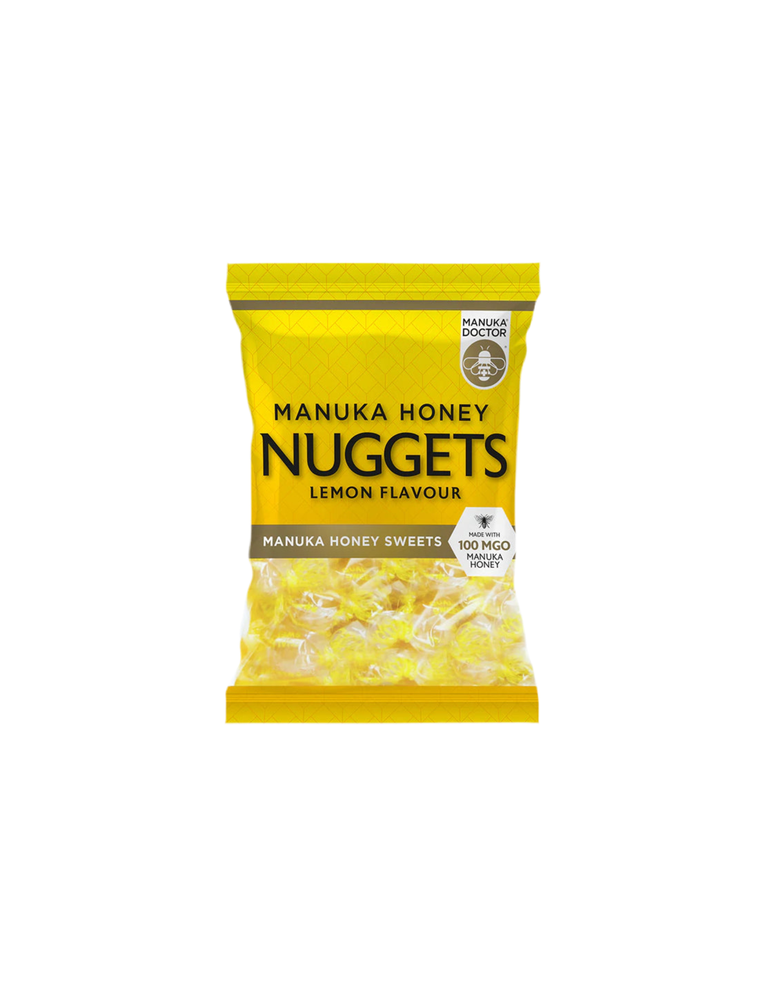Manuka Honey Nuggets Citrónová príchuť vyrobená zo 100 mgo manuka medu, 120 g