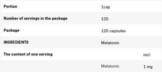 Melatonín 1 mg - 120 kapsúl