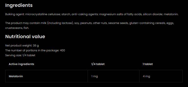 Melatonin 4K | Udržujte spánok 4 mg 100 tabliet