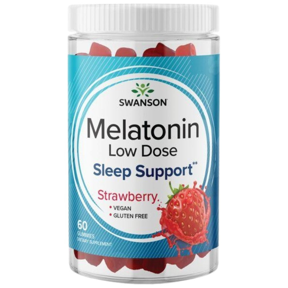 Gummies melatonínu s nízkou dávkou 1 mg | Strawberry - 60 žuvateľných tabliet