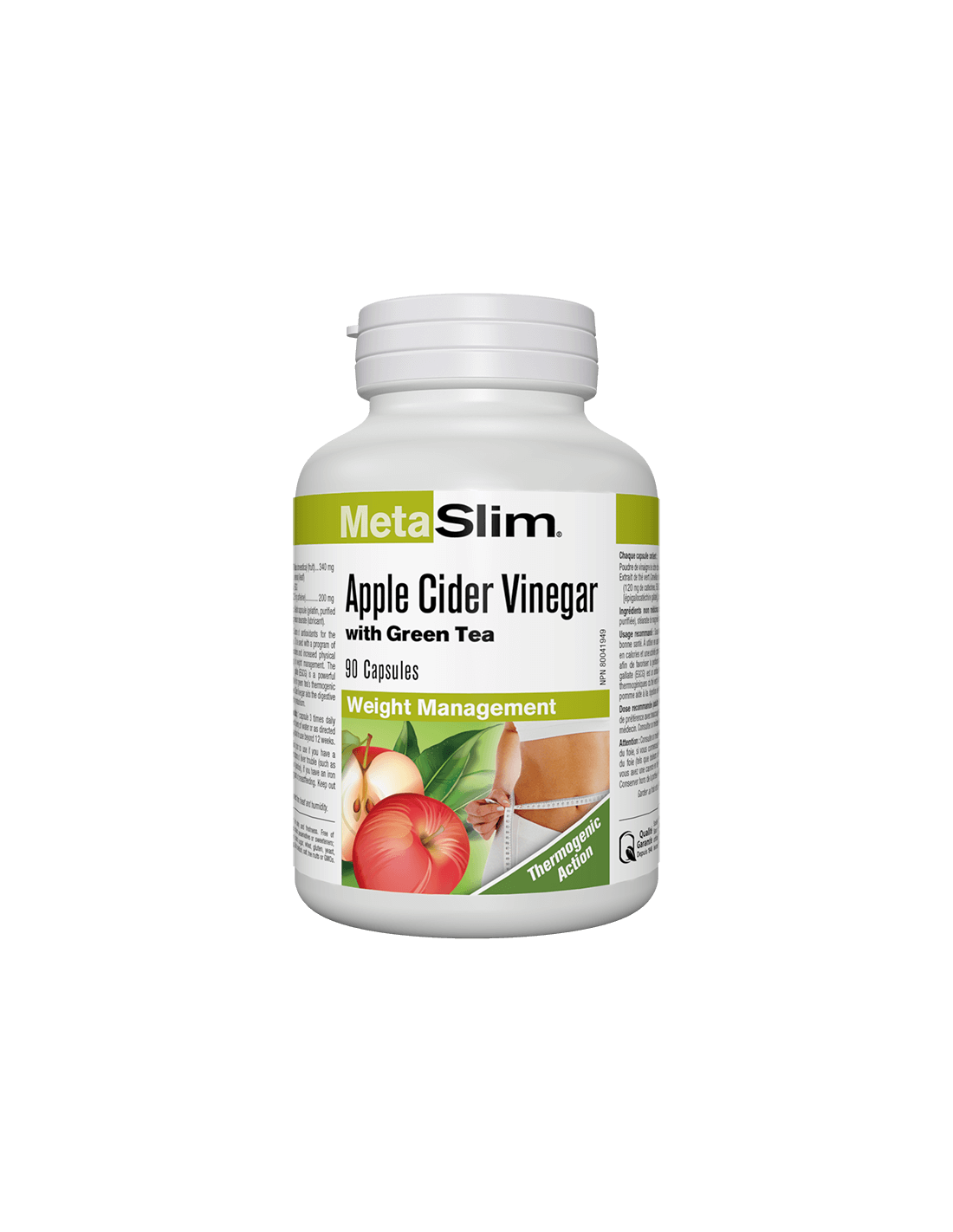 Ocot jablčného muštu Metaslim® - ocot Apple + zelený čaj, 90 kapsúl