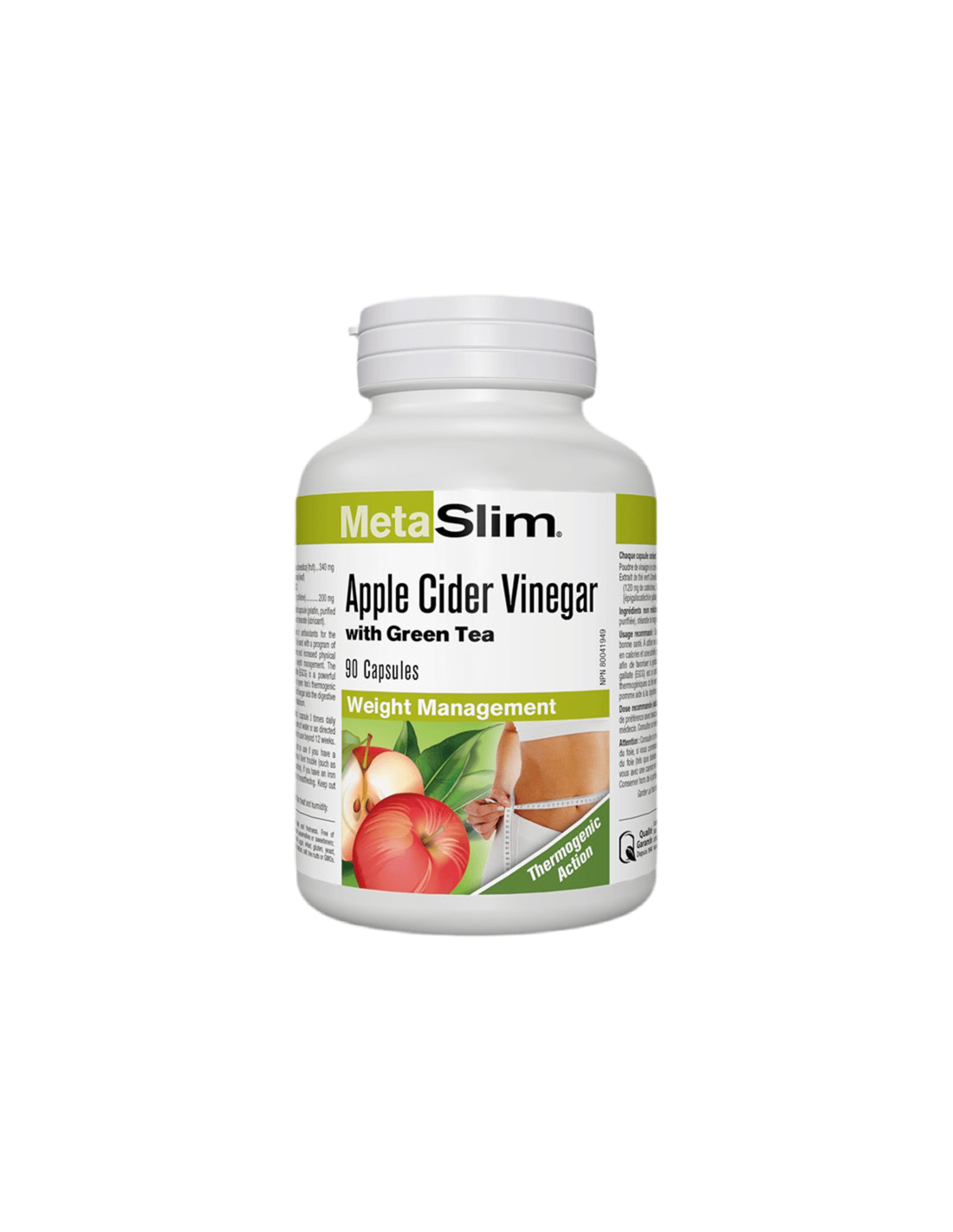 Ocot jablčného muštu Metaslim® - ocot Apple + zelený čaj, 90 kapsúl