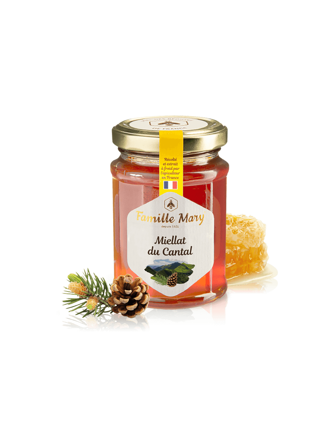 Miellat du cantal / Bee Honey (medovina) z ihiel Pine, 230 G Famille Mary