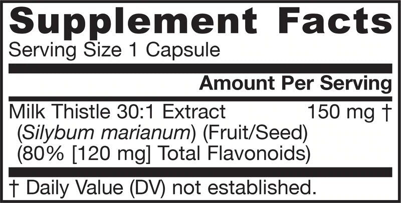 Bodliak na mlieko 150 mg | Štandardizovaný extrakt 30: 1 - 100 kapsúl