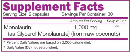 Monolaurín 1000 mg - 60 kapsúl