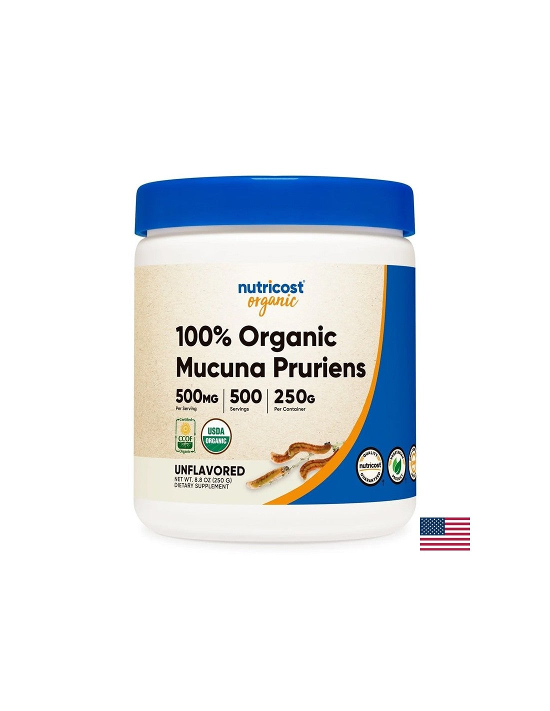 Stres a úzkosť - mucuna (Mucuna Pruriens) 400 mg, 250 g prášku