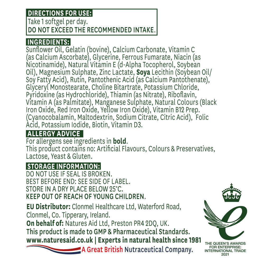 Multi-vitamíny a minerály (multi-vitamíny a minerály) 90 Softgels NaturesAid