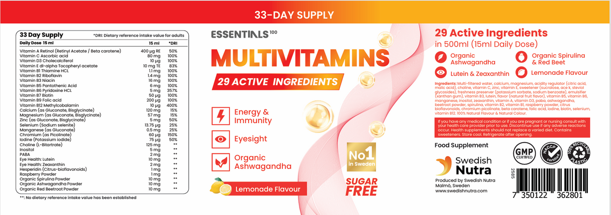 Multivitamíny 29 účinných látok - 33 dávok, 500 ml