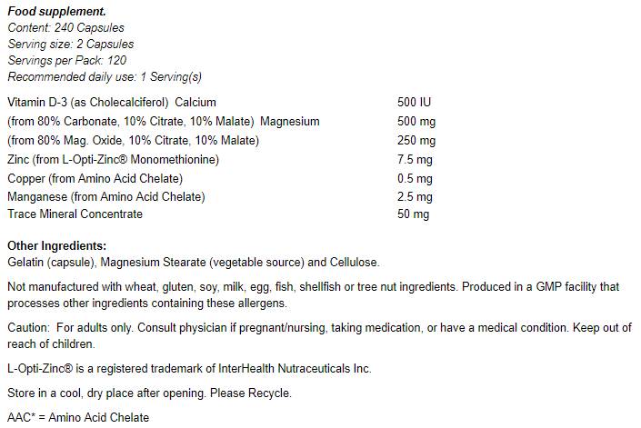 CAL -MAG CAPS - 240 kapsúl