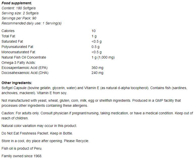 Omega -3 mini gély - 180 gélových kapsúl