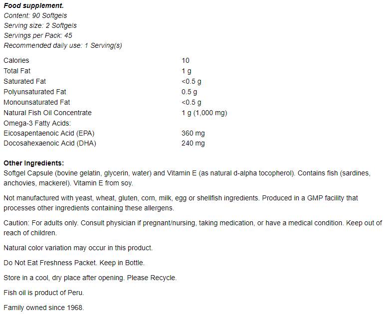 Omega -3 mini gély - 180 gélových kapsúl