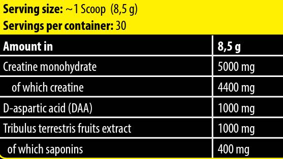 Napalm Crea Test s DAA & Tribulus - 255 gramov