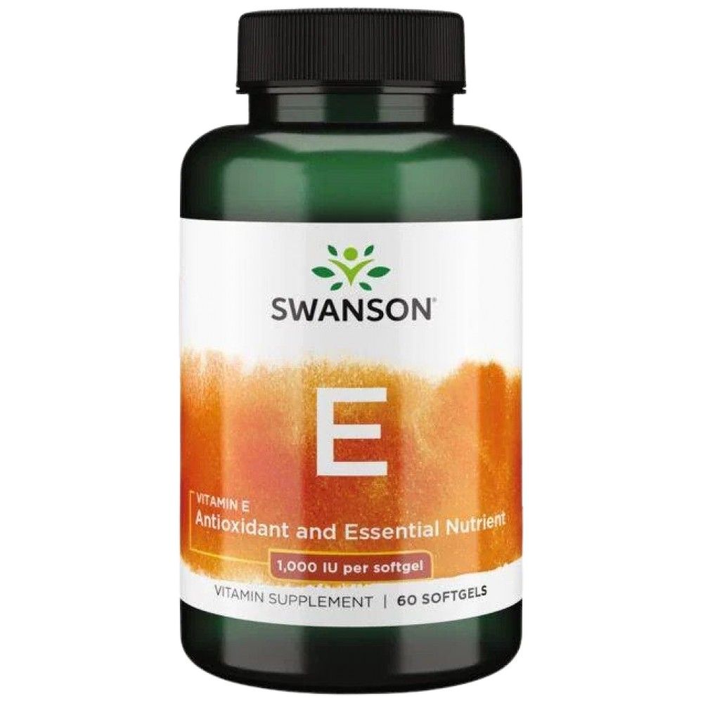 Prírodný vitamín E 1000 IU - 60 gélových kapsúl