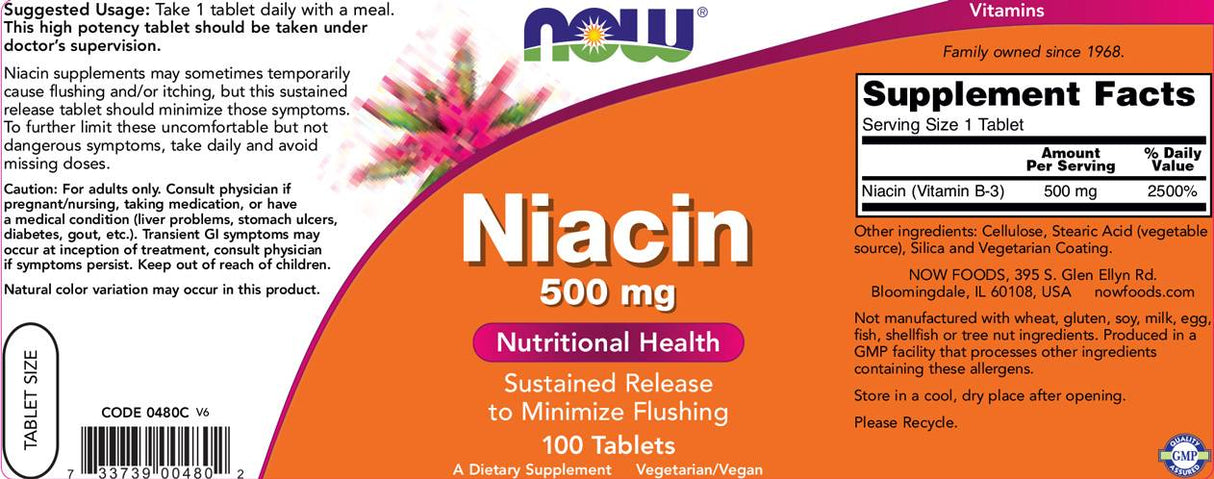 Niacín 500 mg - 100 tabliet
