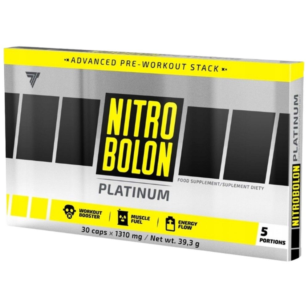 Nitrobolon Platinum Caps Kompletný vzorec pred tréningom - 30 kapsúl