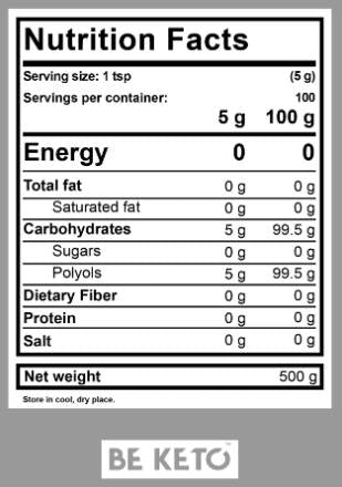 Č. 1 Keto erythritol - 500 gramov