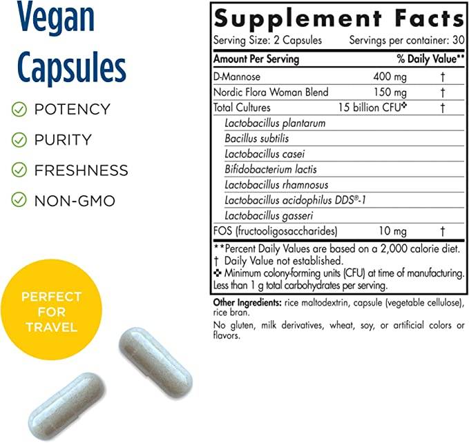 Nordic Flora Probiotic Woman | 15 miliárd aktívnych buniek - 60 kapsúl