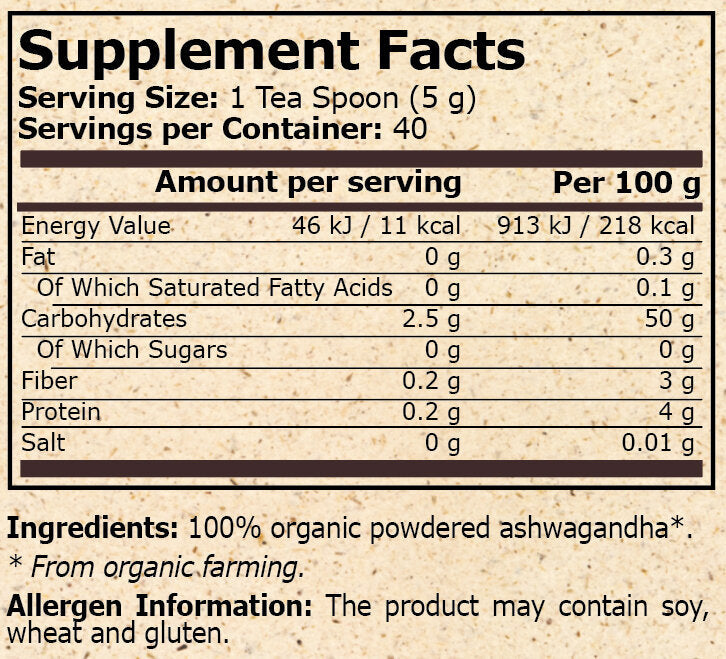 <tc>Pure Nutrition</tc> - BIO ASHWAGANDHA - 200 g
