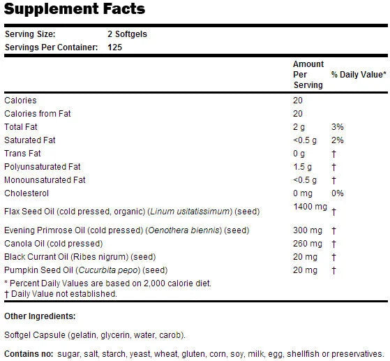 Omega 3-6-9 1000 mg-250 gélových kapsúl