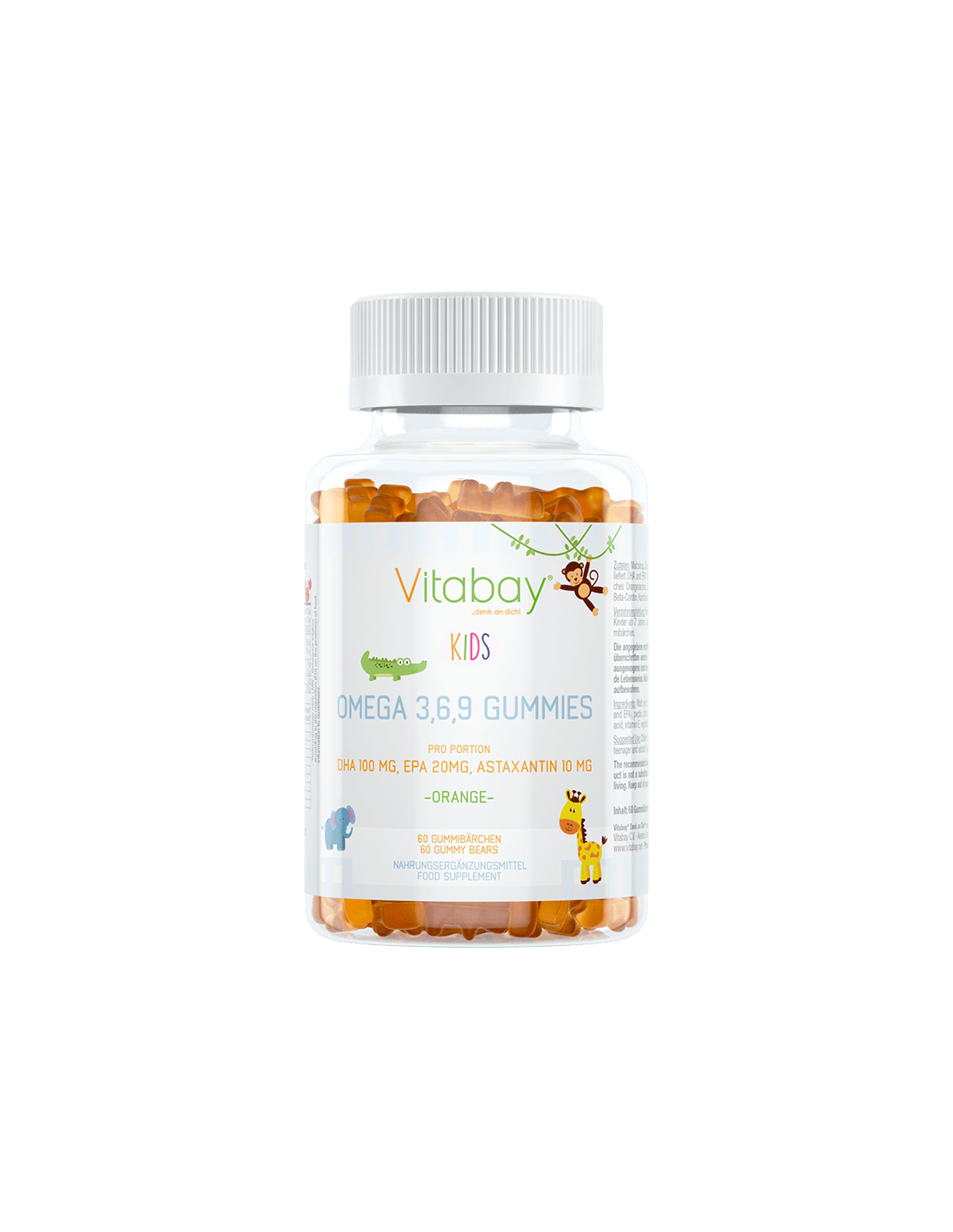 Omega 3-6-9 Gummies Kids / Omega 3-6-9 pre deti, 60 želé tablety s pomarančovou príchuťou