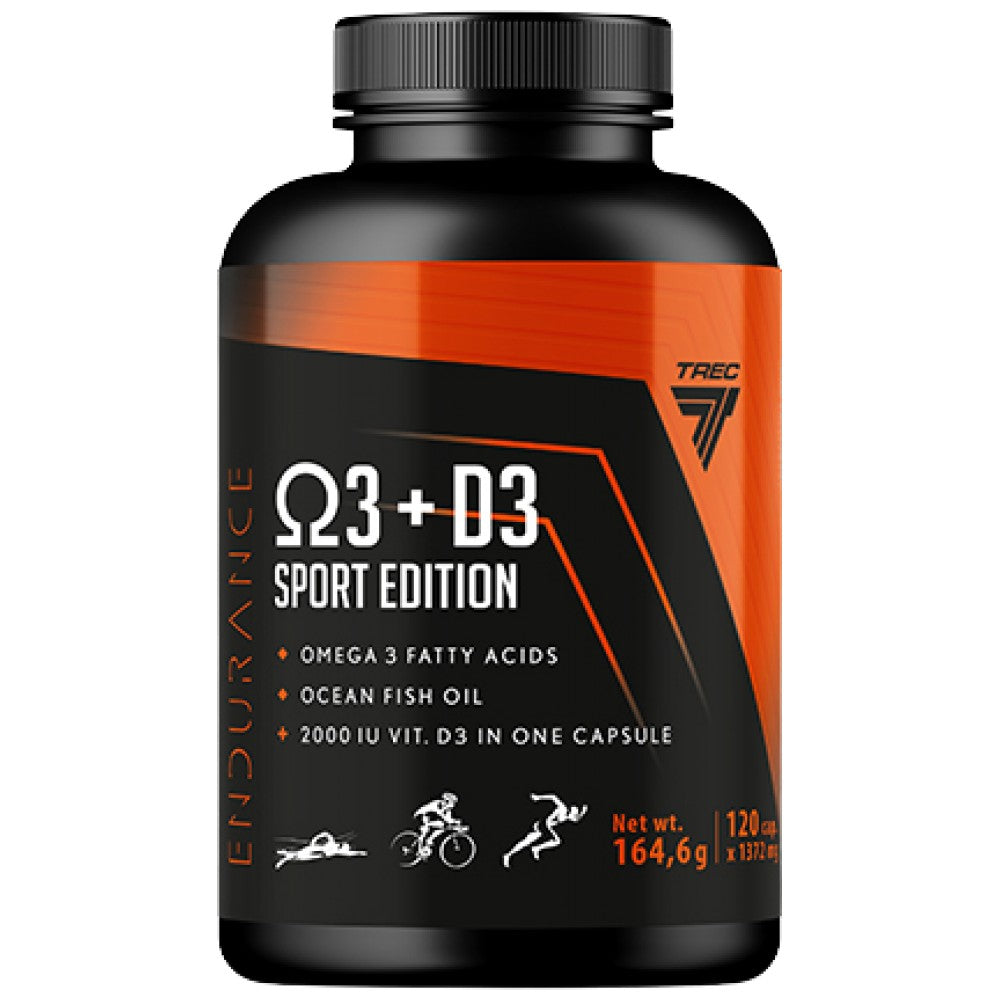 Omega 3 + D3 Endurance | Športové vydanie 120 gélových kapsúl