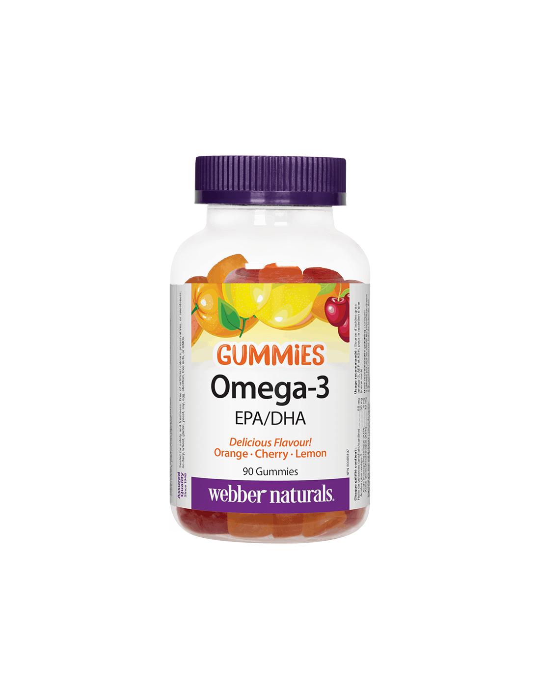 Omega-3 Gummies/ Omega-3 x 90 želé tablety s chuťou oranžovej, čerešní a citróna