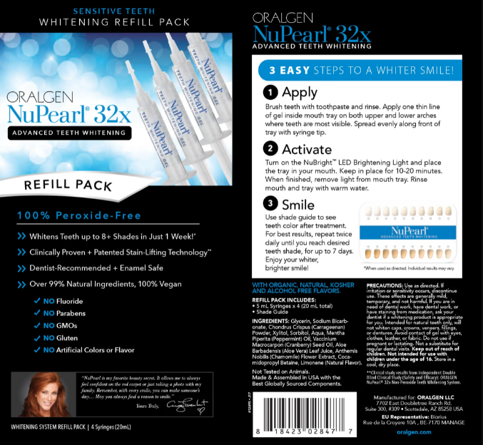<tc>Oralgen</tc> NuPearl 32x Advanced Teeth Whitening System náhradné balenie 3 striekačiek - Systém na bielenie zubov