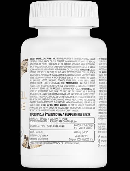Vápnik na ustríku 400 mg / s tabletami D3 + K2 90