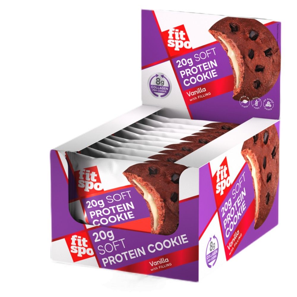 Soft Protein Cookie | s 8G kolagénom a bez pridaného cukru - 10 x 70 gramov