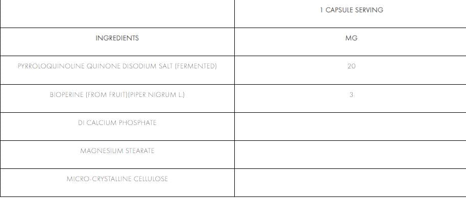 PQQ 20 mg - 60 tabliet